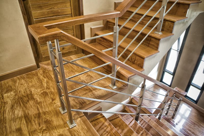 Stained Wooden Handrails